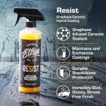RESIST Graphene Spray Coating - UV Ceramic Coating for Cars - 2-in-1 Hybrid Formula Ceramic Spray Coating for Cars for Incredibly Slick, Glossy Finish - Graphene Ceramic Coating Protection for Car
