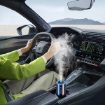 Smart Car Air Freshener Diffuser with Starry Sky Projection and 50ml Perfume, 3 Mode Adjustable Rechargeable Car Aroma Diffuser,Auto On/Off Intelligent,Cologne