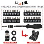 LLNEDL Impact Socket Set 3/8 Drive,95Pcs Deep&Shallow Socket Wrench Set,6 Point Metric&Standard Full |5/16"-3/4",8-22mm| with Spark Plug Sockets,72T Ratchet Handle, Screwdrivers for Automotive&Home