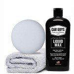 CAR GUYS Liquid Wax | Advanced Car Wax | Superior Protection with a Carnauba Wax Shine | For all Paint Colors and Excellent Black Car Wax | 8 Oz Kit