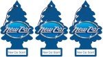 LITTLE TREES Car Air Freshener | Hanging Paper Tree for Home or Car | New Car Scent | 3 Pack