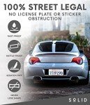 Silicone Black License Plate Frame Covers 2 Pack- Front and Back Car Plate Bracket Holders. Rust-Proof, Rattle-Proof, Weather-Proof (Black)