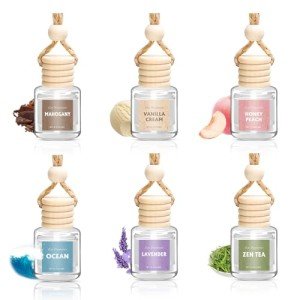 AROIC Car Air Freshener for Women, 6 Pack Air Freshener Diffuser, Hanging Drift Air Fragrance Essential Oil Diffuser, Long Lasting Fragrance Fresheners Scents Accessories Cute Car Interior Unisex