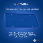 Rightcar Solutions Silicone License Plate Frame | The Original Premium Grade Silicone Car Plate Frame | Rust Proof, Rattle Proof, Weather Proof License Plate Holder (Blue)