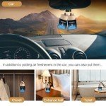 Car Air Freshener Hanging 2 Pack Diffuser - Amber Vanilla Fragrance Oil Air Diffuser for Car, 45+ days Long Lasting Fragrance, Two 0.27 FL OZ/8ML Made in USA