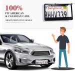 Matte Black License Plate Frames - Airxwills License Plate Covers, 2 Packs Universal Aluminum Tag Frame for License Plate for Front and Rear Car Tags.