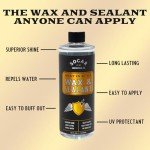 Socar Best-in-Show Car Wax and Sealant, UV Protectant. Professionnal Grade for Cars, SUV, Trucks, RV, Motorcycles, Boats. Protective Layer for Scratches & Wear, Bugs, Birds, & Pollen, 16 oz