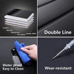 CAPITAUTO Leather Car Seat Covers, Waterproof Faux Leatherette Cushion Cover for Cars SUV Pick-up Truck Universal Fit Set for Auto Interior Accessories(Black Full Set)