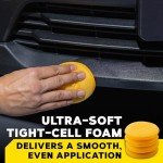 Meguiar's 4" Foam Applicator Pads, 4 Count - Ultra-Soft Hand Applicators with a Tight-Cell Foam Construction for a Smooth Application of Waxes, Polishes, Tire Dressing, Protectants and More, 4 Pack