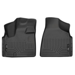 Husky Liners Weatherbeater Floor Mats | Fits 2008-2016 Chrysler Town & Country w/Stow & Swivel-N-Go, 2008-2020 Dodge Grand Caravan w/Stow & Swivel-N-Go | Front Row, 2-pc Black - 18091