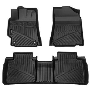 VIWIK Floor Mats for Toyota Camry 2012-2017 All Weather Protection Custom Full Set Liners Include 1st and 2nd Row Front & Rear Black Car Liners TPE