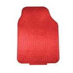 FH Group Automotive Floor Mats - Heavy-Duty Red Metallic Rubber Floor Mats for Cars, Universal Fit Full Set, Climaproof Floor Mats, Trimmable Floor Mats for Most Sedan, SUV, Truck Floor Mats