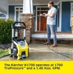 Kärcher Pressure Washer K1700, 3 Spray Nozzles, Detergent Tank, For Cars, Driveways, Siding, Patios, 2125 max. PSI, 1.46 max. GPM