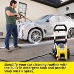 Kärcher Pressure Washer K1700, 3 Spray Nozzles, Detergent Tank, For Cars, Driveways, Siding, Patios, 2125 max. PSI, 1.46 max. GPM