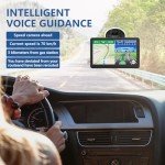 GPS Navigator for Car Truck RV, Latest 2025 Map(Free Lifetime Updates) 7 inch Touch Screen Car GPS, Support Voice Turn Direction Guidance/Speed and Red Light Warning/Custom Truck Routing