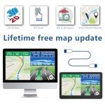 GPS Navigator for Car Truck RV, Latest 2025 Map(Free Lifetime Updates) 7 inch Touch Screen Car GPS, Support Voice Turn Direction Guidance/Speed and Red Light Warning/Custom Truck Routing
