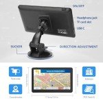 GPS Navigator for Car Truck RV, Latest 2025 Map(Free Lifetime Updates) 7 inch Touch Screen Car GPS, Support Voice Turn Direction Guidance/Speed and Red Light Warning/Custom Truck Routing