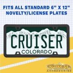 Cruiser Accessories 19130 Daisy License Plate Frame, Chrome/Painted