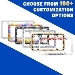 Cruiser Accessories 19130 Daisy License Plate Frame, Chrome/Painted