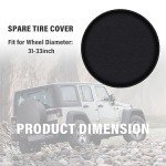 Car Spare Tire Cover,PVC Leather Tire Covers Trailer Tire Cover Camper Spare Tire Cover,Waterproof & Dustproof Spare Wheel Cover Car Accessories Fit 31-33 inches Tires