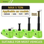 Simtamy Electric Car Jack 5Ton 12V Hydraulic Car Jack Lift (Lifting Range: 6.1~17.7 inch) Built-in Safety Hammer, and LED Light for SUV MPV Sedan Truck Change Tires Garage Repair