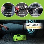 Simtamy Electric Car Jack 5Ton 12V Hydraulic Car Jack Lift (Lifting Range: 6.1~17.7 inch) Built-in Safety Hammer, and LED Light for SUV MPV Sedan Truck Change Tires Garage Repair