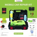 Simtamy Electric Car Jack 5Ton 12V Hydraulic Car Jack Lift (Lifting Range: 6.1~17.7 inch) Built-in Safety Hammer, and LED Light for SUV MPV Sedan Truck Change Tires Garage Repair