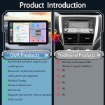 Wireless Carplay Screen for Car 7" HD Portable Car Stereo Touchscreen with Apple CarPlay and Android Auto with Mirror Link/Backup Camera/Bluetooth/GPS Navigation/AUX for All Vehicles