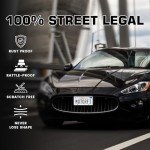 Motorfi 2 Pcs Silicone License Plate Frames with Polycarbonate Covers, Rust-Proof, Weather-Resistant, Easy Installation, Premium License Plate Protector for Cars with 2 Drainage Holes