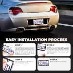 Motorfi 2 Pcs Silicone License Plate Frames with Polycarbonate Covers, Rust-Proof, Weather-Resistant, Easy Installation, Premium License Plate Protector for Cars with 2 Drainage Holes