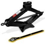 YATOINTO 2 Ton/4400 LBS Scissor Jack | 2 PCS Car Jack Tire Changing Kit, Portable Tyre Changer Set Includes Black Scissor Jack, Ratchet Wrench