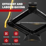 YATOINTO 2 Ton/4400 LBS Scissor Jack | 2 PCS Car Jack Tire Changing Kit, Portable Tyre Changer Set Includes Black Scissor Jack, Ratchet Wrench