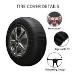 Spare Tire Cover Raccoon Wheel Tire Cover Waterproof Sun Protection Universal Fit for Trailers Rv SUV Truck Camper Travel 15 Inch