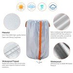 NEVERLAND Large Tire Covers for Storage - Seasonal Tire Storage Bag Waterproof 300D Oxford Tire Stack Cover with Reflective Handle for Indoor/Outdoor Use (Holding 4 Tires Within 35 Inch Diameter)