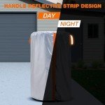 NEVERLAND Large Tire Covers for Storage - Seasonal Tire Storage Bag Waterproof 300D Oxford Tire Stack Cover with Reflective Handle for Indoor/Outdoor Use (Holding 4 Tires Within 35 Inch Diameter)