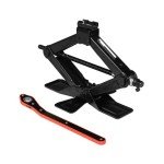 TCE AST10202SU Torin Wide Base Cross Car Scissor Jack: Steel Portable Quick Lift Tire Jacks Include Ratchet Wrench for Car, Truck, Sedans and MPV, 1.5 Ton (3,000 lbs) Capacity, Black