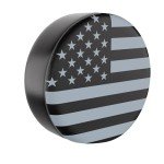 Moonet Spare Tire Cover for RV Trailer,Waterproof PVC Faux Leather Wheel Cover with American Flag Fit for Truck,Trailer,RV,SUV,Camper and Most Vehicle (Black-Grey, for Tire Diameter 30"-32")