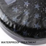 Moonet Spare Tire Cover for RV Trailer,Waterproof PVC Faux Leather Wheel Cover with American Flag Fit for Truck,Trailer,RV,SUV,Camper and Most Vehicle (Black-Grey, for Tire Diameter 30"-32")