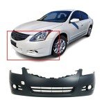 FitParts Compatible With Front Bumper Cover 2010-2012 Nissan Altima Sedan Base SL SR S Hybrid Sedan 10-12. New, Primed and Ready for Paint. With Fog Light Holes. NI1000268 62022ZX00H 2011