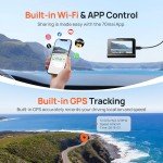 70mai 4K Dash Cam Front and Rear with STARVIS, Built in 5GHz WiFi & GPS Car Camera, Super Night Vision, ADAS, 3'' IPS Screen, 24H Parking Mode, Time-Lapse, Loop Recording, with 128GB Card