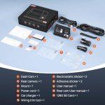 70mai 4K Dash Cam Front and Rear with STARVIS, Built in 5GHz WiFi & GPS Car Camera, Super Night Vision, ADAS, 3'' IPS Screen, 24H Parking Mode, Time-Lapse, Loop Recording, with 128GB Card