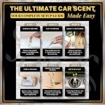 Urban Naturals Car Air Freshener Diffuser 1 Pack - Ocean Mist & Sea Salt Scent, 45+ Days Long Lasting Fragrance, Made in USA, Glass & Wood, Hanging Design + Vent Cip, Easy to Use