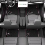 August Auto Universal Fit Cute Cat Carpet Car Floor Mats, Fit for Sedan, SUVs, Truck, Vans,Set of 4(Pink)