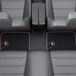 August Auto Universal Fit Cute Cat Carpet Car Floor Mats, Fit for Sedan, SUVs, Truck, Vans,Set of 4(Pink)