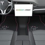 August Auto Universal Fit Cute Cat Carpet Car Floor Mats, Fit for Sedan, SUVs, Truck, Vans,Set of 4(Pink)