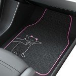 August Auto Universal Fit Cute Cat Carpet Car Floor Mats, Fit for Sedan, SUVs, Truck, Vans,Set of 4(Pink)
