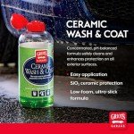 Griot's Garage Ceramic Wash and Coat for All Car Exterior Surfaces, Lubricant Rich, Provides Durable Car Paint Protection, 10885, 48oz