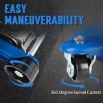 TONDA Low Profile Car Jack, 2.5 Ton (5,000 lb) Hydraulic Trolley Floor Jack for Garage, Home, Shop, Lifting Range 3.35" to 14.57", Blue