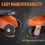 TONDA Floor Jack, 2 Ton (4,000 lb) Portable Hydraulic Car Lift Jack, Orange