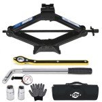 GAOLLY Scissor Jack - 2 Ton (4409 lbs) Car Emergency Kit with Lug Wrench, Tire Changing Kit for Sedan, Coupe, SUV, MPV